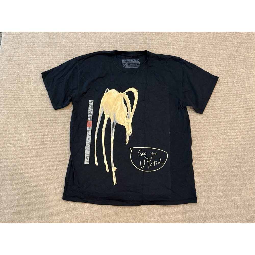 Astroworld Fest 2021 Shirt Mens M Black Cactus Jack Tour Graphic Festival Tee